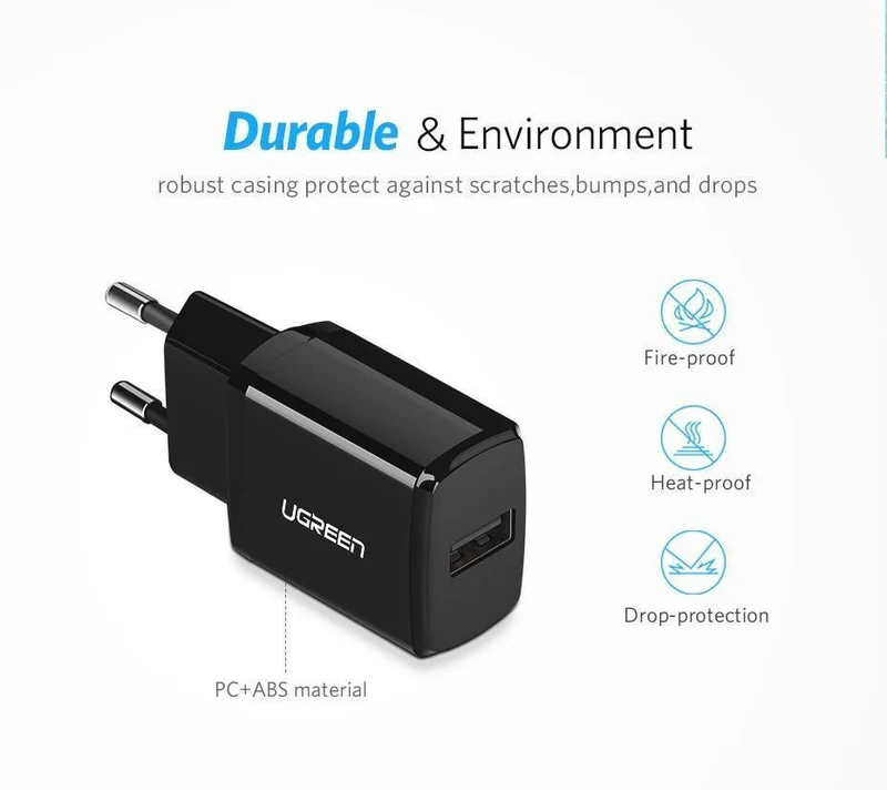 Ugreen 5V 2.1A USB-Ladegerät für iPhone X 8 7 iPad Schnellladegerät EU-Adapter für Samsung S9 Xiaomi Mi 8 Handy-Ladegerät