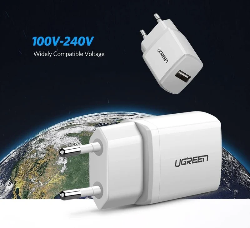 Ugreen 5V 2.1A USB-Ladegerät für iPhone X 8 7 iPad Schnellladegerät EU-Adapter für Samsung S9 Xiaomi Mi 8 Handy-Ladegerät
