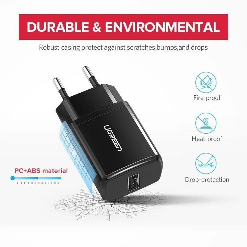 Ugreen 5V 2.1A USB-Ladegerät für iPhone X 8 7 iPad Schnellladegerät EU-Adapter für Samsung S9 Xiaomi Mi 8 Handy-Ladegerät