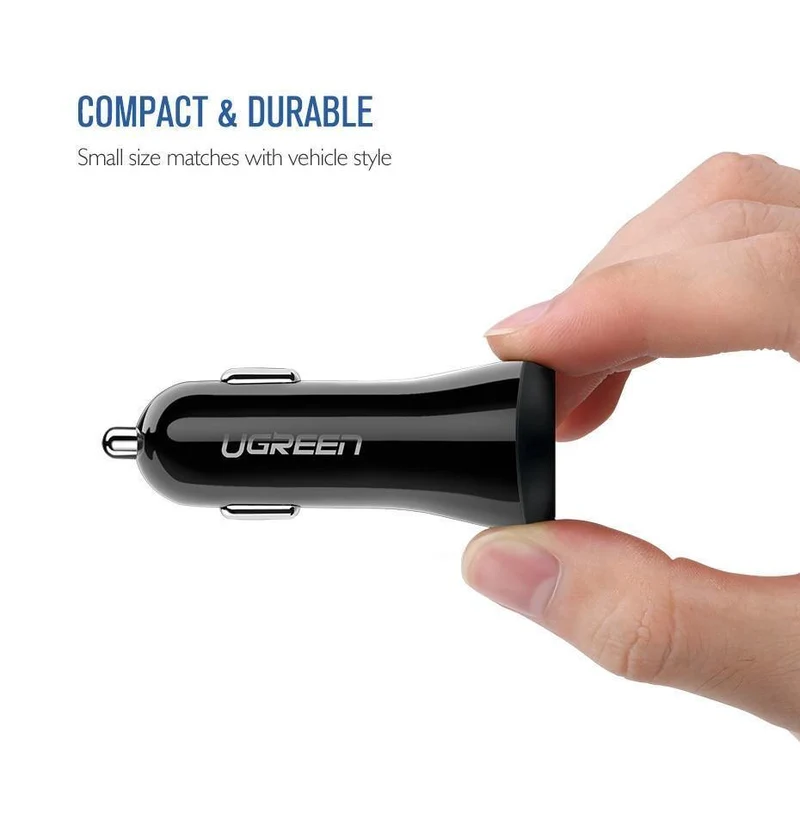 Ugreen Auto USB Ladegerät Quick Charge 3.0 Handy Ladegerät Dual USB Fast QC 3.0 Auto Ladegerät für Samsung Xiaomi Tablet Ladegerät