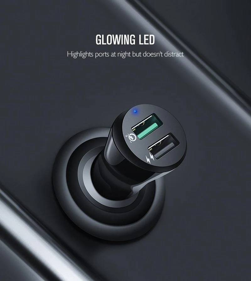 Ugreen Auto USB Ladegerät Quick Charge 3.0 Handy Ladegerät Dual USB Fast QC 3.0 Auto Ladegerät für Samsung Xiaomi Tablet Ladegerät