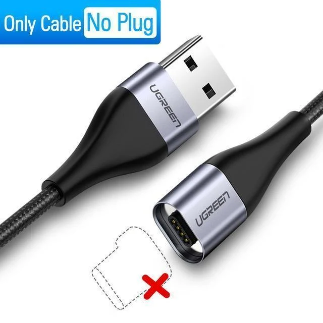 Ugreen Magnetic USB-Kabel Schnellladung USB-Typ C-Kabel Magnet Ladegerät Datenladung Micro-USB-Kabel Handykabel USB-Kabel