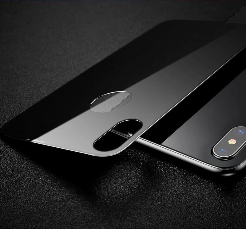 Baseus Displayschutzfolie vorne + gehärtetes Glas hinten für iPhone Xs Xs Max XR 2018 Schutzglas 9H dünnes Vollabdeckungsglas