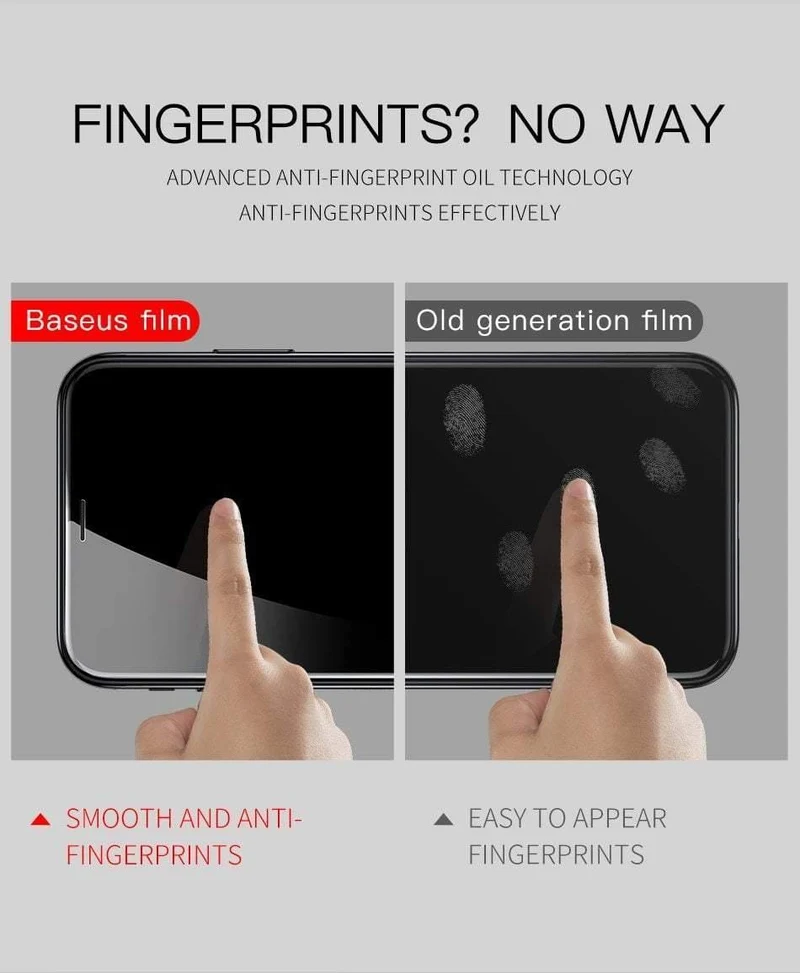 Baseus Displayschutzfolie vorne + gehärtetes Glas hinten für iPhone Xs Xs Max XR 2018 Schutzglas 9H dünnes Vollabdeckungsglas