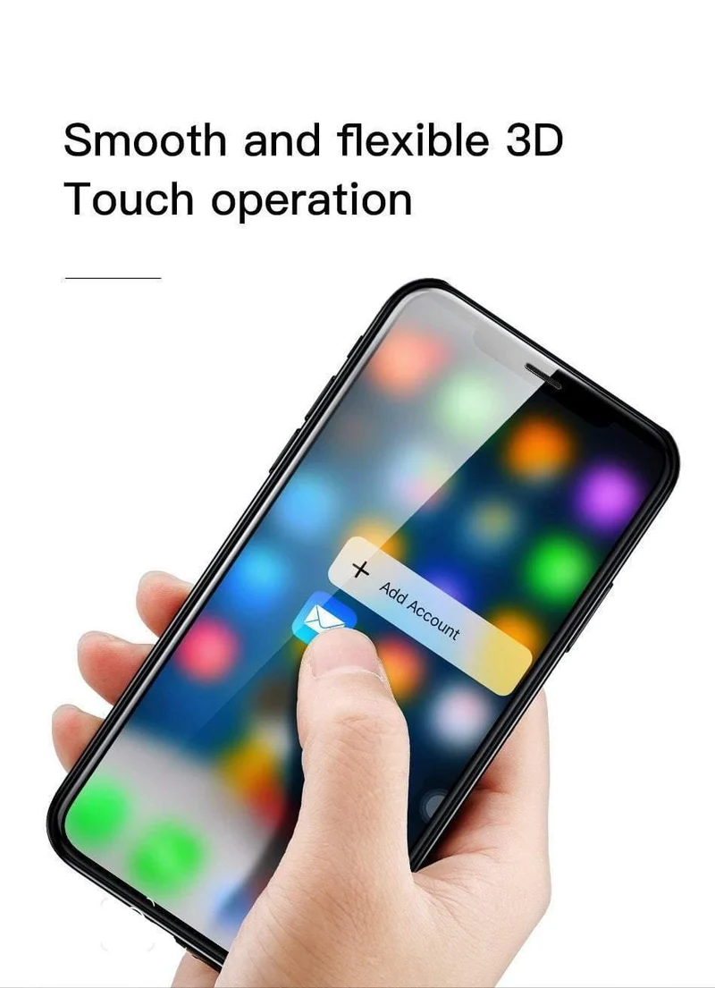 Baseus Displayschutzfolie vorne + gehärtetes Glas hinten für iPhone Xs Xs Max XR 2018 Schutzglas 9H dünnes Vollabdeckungsglas
