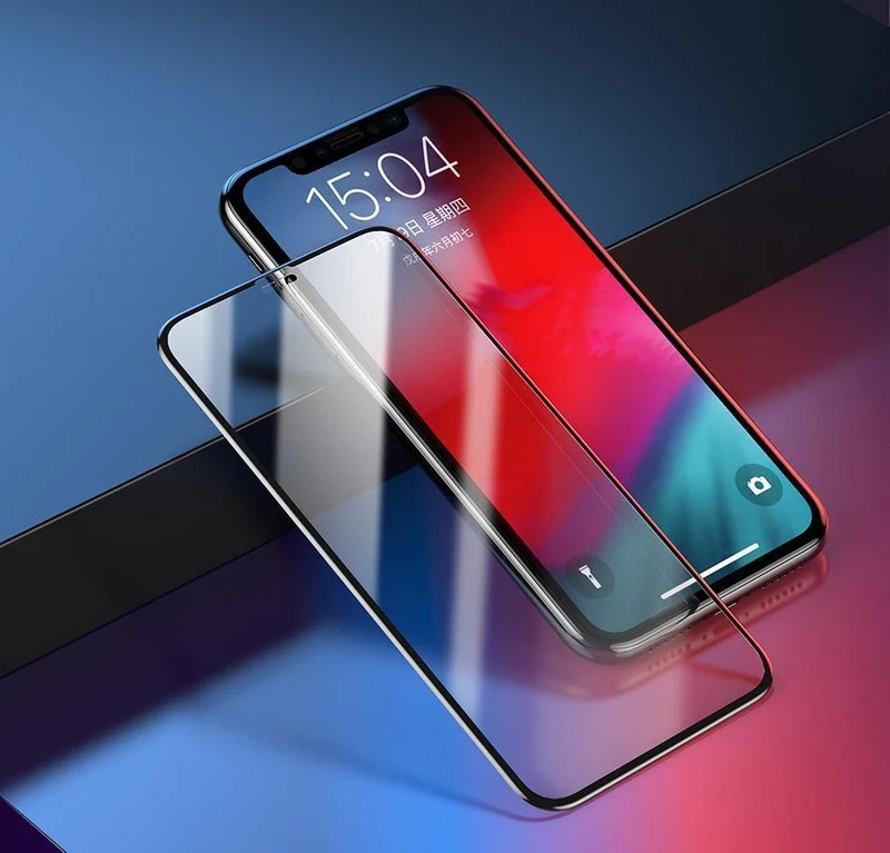Baseus Displayschutzfolie vorne + gehärtetes Glas hinten für iPhone Xs Xs Max XR 2018 Schutzglas 9H dünnes Vollabdeckungsglas