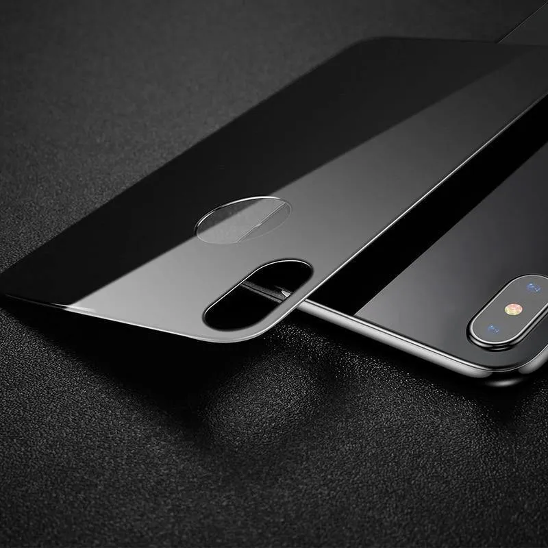 Baseus Displayschutzfolie vorne + gehärtetes Glas hinten für iPhone Xs Xs Max XR 2018 Schutzglas 9H dünnes Vollabdeckungsglas