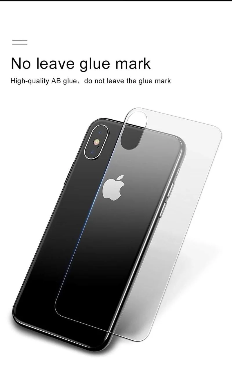 Baseus 0.3 mm gehärtetes Glas für die Rückseite des iPhone Xs, ultradünnes transparentes Schutzglas für die Rückseite des iPhone Xs Max 2018, Filmabdeckung