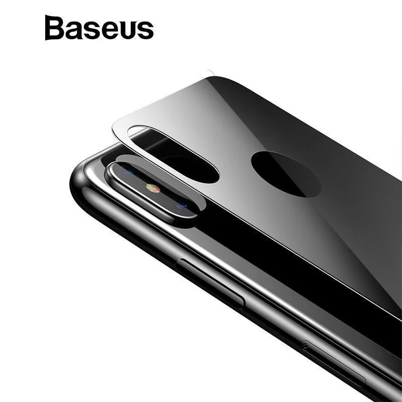 Baseus 0.3 mm Schutzglas für iPhone Xs Xs Max XR Rückfolie gehärtetes Glas ultradünn 9H kratzfeste Rückglasfolie