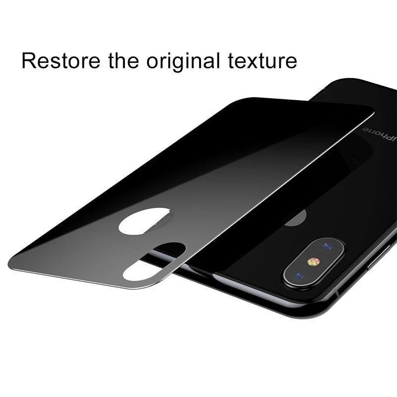 Baseus 0.3 mm Schutzglas für iPhone Xs Xs Max XR Rückfolie gehärtetes Glas ultradünn 9H kratzfeste Rückglasfolie