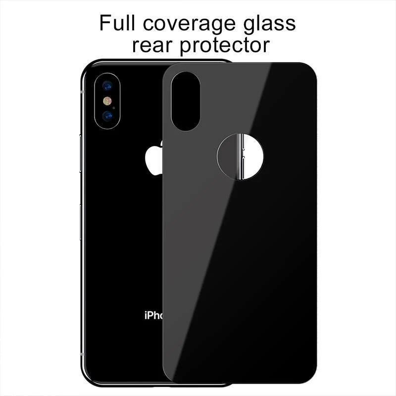 Baseus 0.3 mm Schutzglas für iPhone Xs Xs Max XR Rückfolie gehärtetes Glas ultradünn 9H kratzfeste Rückglasfolie