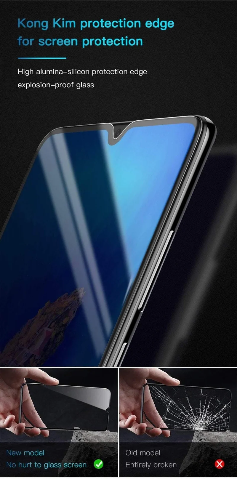 Baseus Displayschutzfolie für Huawei Mate 20 Pro Glas 0.3 mm dünnes 3D-Oberflächenschutzglas für Huawei Mate 20 gehärtetes Glas