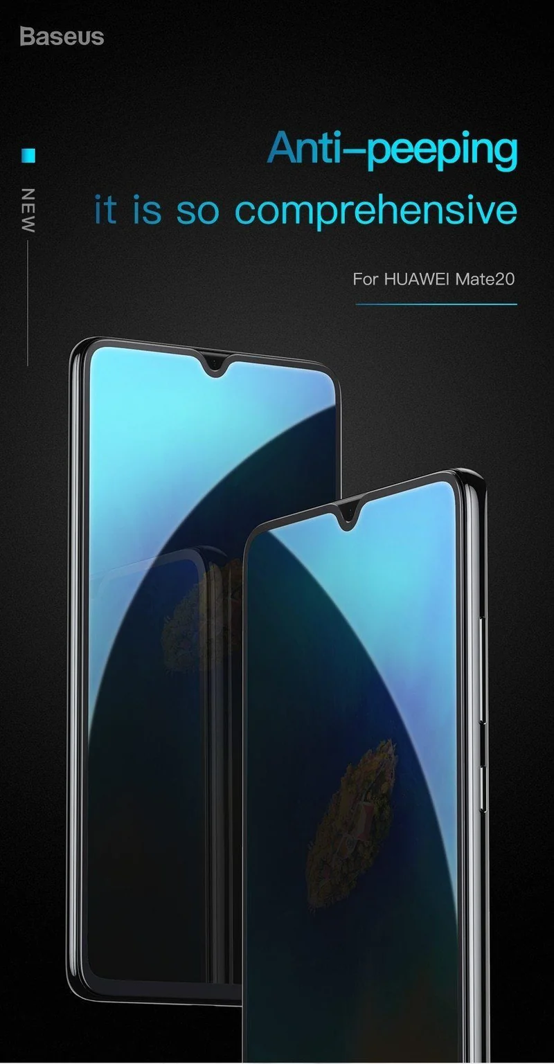 Baseus Displayschutzfolie für Huawei Mate 20 Pro Glas 0.3 mm dünnes 3D-Oberflächenschutzglas für Huawei Mate 20 gehärtetes Glas