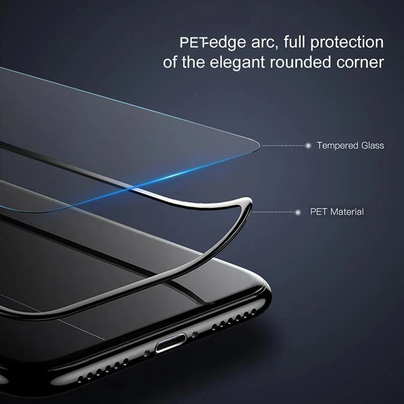 Baseus 0.3mm Displayschutz gehärtetes Glas für iPhone Xs Max Xr S Soft Edge 3D Full Cover Schutzglas für iPhone Xsmax