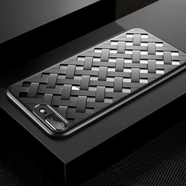 Baseus Luxury Weave Grid Hülle für iPhone 8 8 Plus 7 7 Plus Hülle Ultradünne PC & TPU Capinhas Coque Fundas Capa für iPhone8