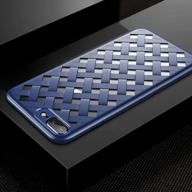 Baseus Luxury Weave Grid Hülle für iPhone 8 8 Plus 7 7 Plus Hülle Ultradünne PC & TPU Capinhas Coque Fundas Capa für iPhone8