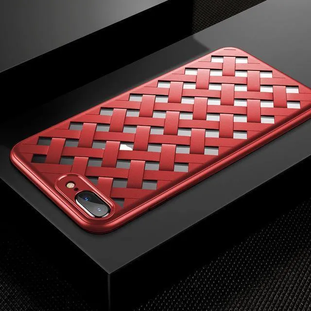 Baseus Luxury Weave Grid Hülle für iPhone 8 8 Plus 7 7 Plus Hülle Ultradünne PC & TPU Capinhas Coque Fundas Capa für iPhone8