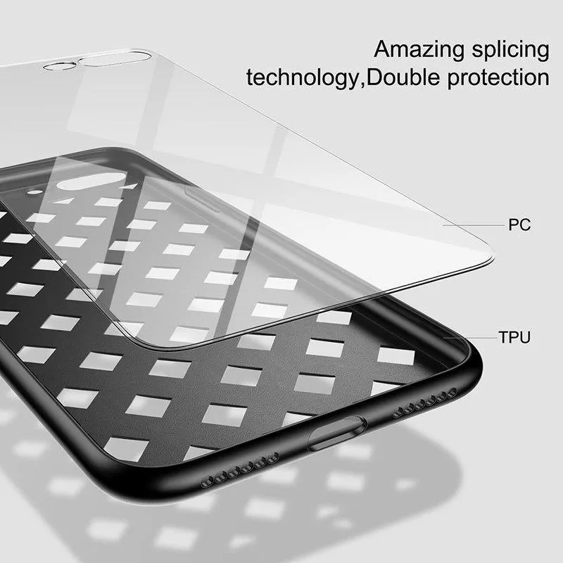 Baseus Luxury Weave Grid Hülle für iPhone 8 8 Plus 7 7 Plus Hülle Ultradünne PC & TPU Capinhas Coque Fundas Capa für iPhone8