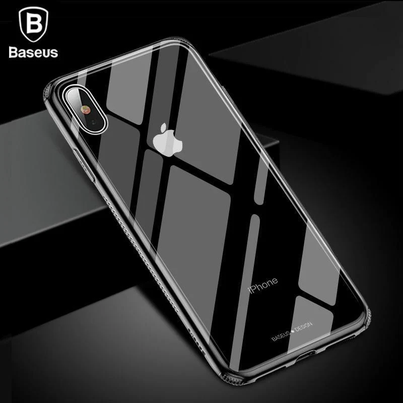 Baseus Luxus Glas Fall Für iPhone XS Max Xr Xsmax TPU Rand Gehärtetem Glas Fällen Schutzhülle Coque Für iPhonexs max Fundas
