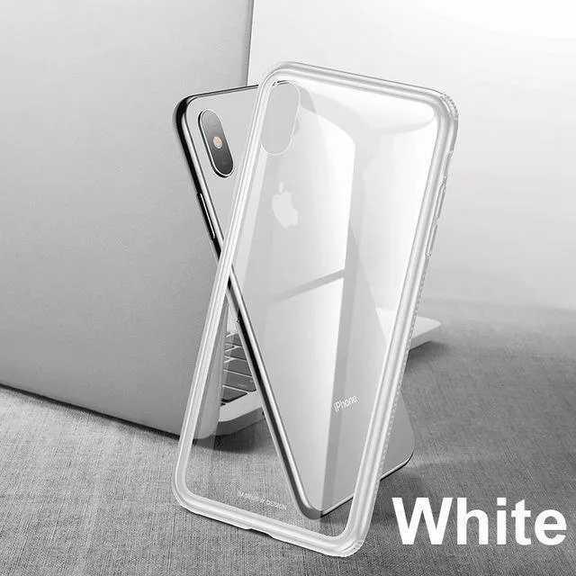 Baseus Luxus Glas Fall Für iPhone XS Max Xr Xsmax TPU Rand Gehärtetem Glas Fällen Schutzhülle Coque Für iPhonexs max Fundas