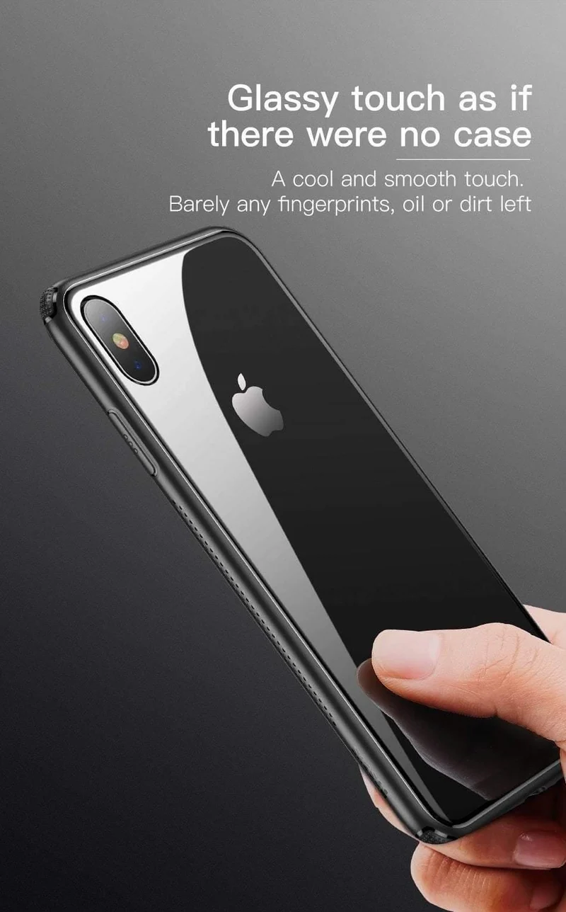 Baseus Luxus Glas Fall Für iPhone XS Max Xr Xsmax TPU Rand Gehärtetem Glas Fällen Schutzhülle Coque Für iPhonexs max Fundas