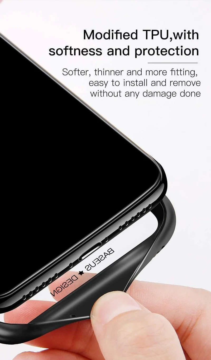 Baseus Luxus Glas Fall Für iPhone XS Max Xr Xsmax TPU Rand Gehärtetem Glas Fällen Schutzhülle Coque Für iPhonexs max Fundas