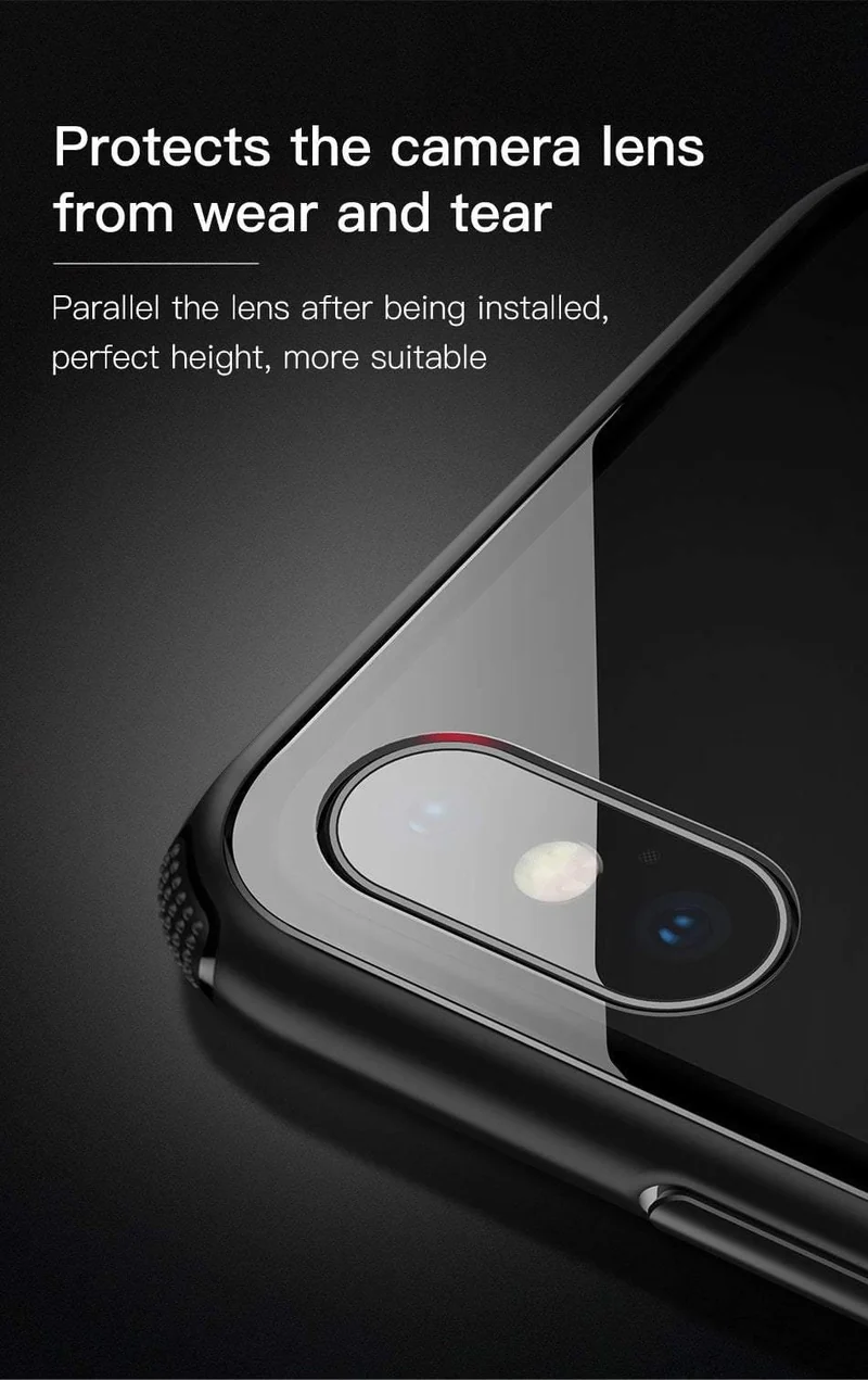 Baseus Luxus Glas Fall Für iPhone XS Max Xr Xsmax TPU Rand Gehärtetem Glas Fällen Schutzhülle Coque Für iPhonexs max Fundas