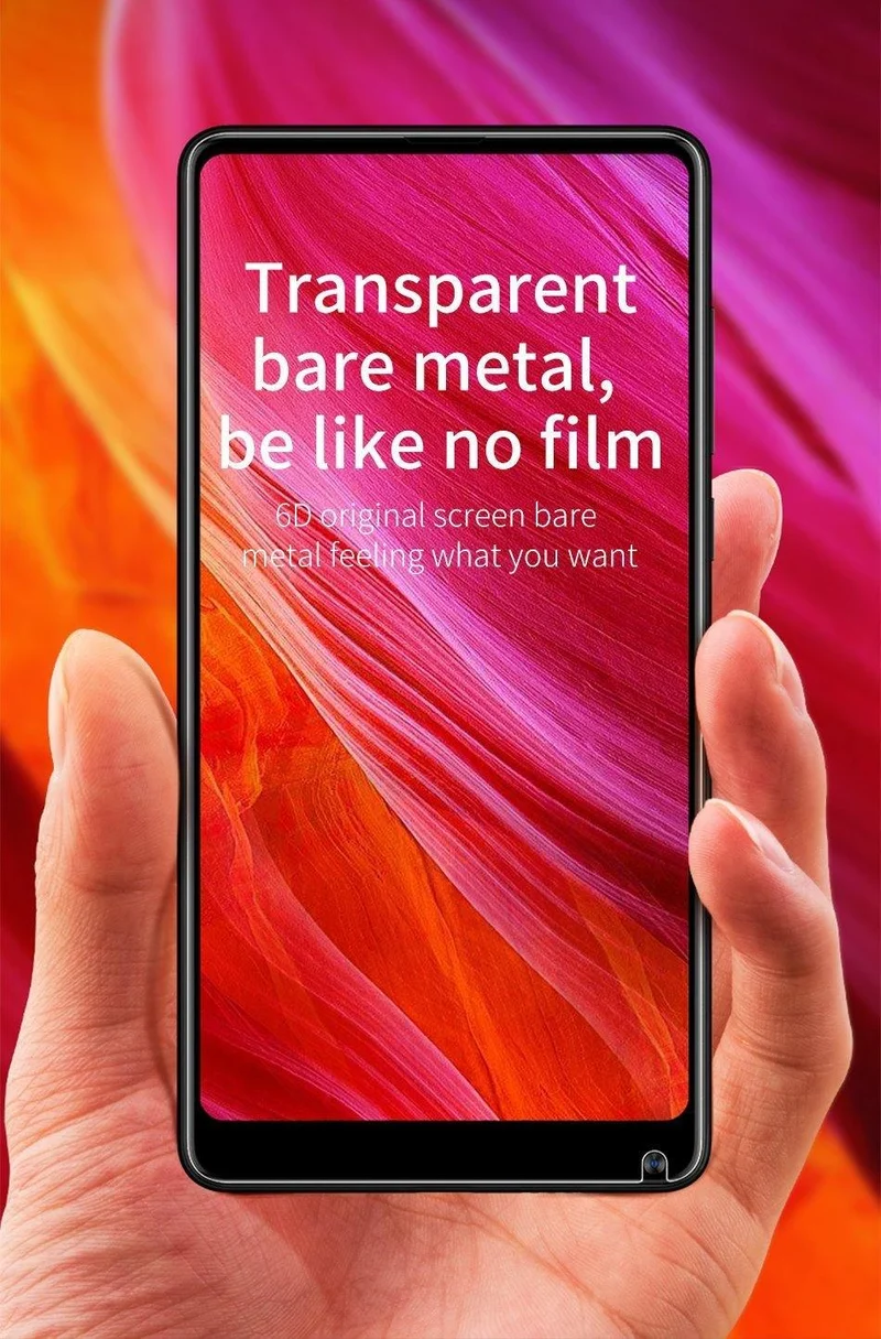 Baseus 0.2 mm 9H vollständige Abdeckung gehärtetes Glas für Xiaomi Mix 2S ultradünnes Displayschutzglas Frontschutzglasfolie