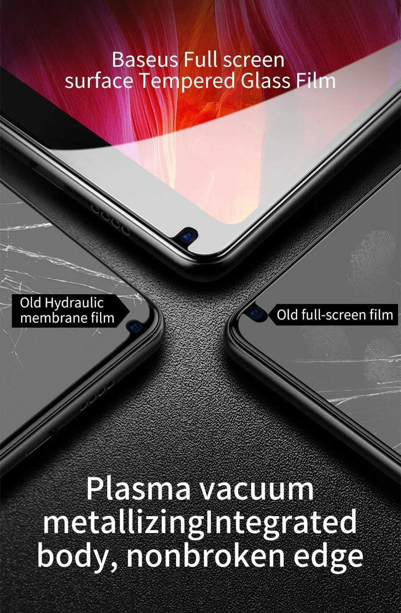 Baseus 0.2 mm 9H vollständige Abdeckung gehärtetes Glas für Xiaomi Mix 2S ultradünnes Displayschutzglas Frontschutzglasfolie