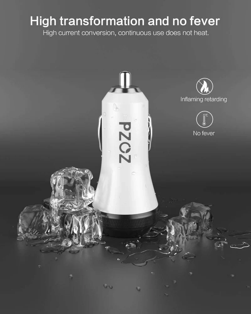 PZOZ PD Autoladegerät 18 W 36 W Dual USB-Ladetelefonadapter Auto Quick Charge 3.0 für iPhone X 8 Plus Samsung Xiaomi Autoladegerät