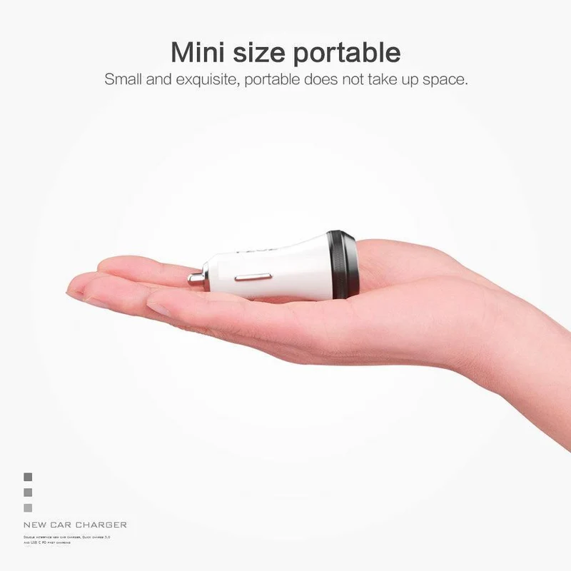 PZOZ PD Autoladegerät 18 W 36 W Dual USB-Ladetelefonadapter Auto Quick Charge 3.0 für iPhone X 8 Plus Samsung Xiaomi Autoladegerät