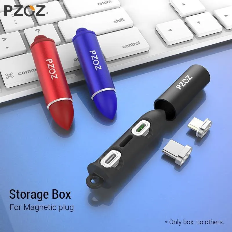PZOZ Magnetische Kabelsteckerbox Typ C Micro USB C 8-poliger Schnellladeadapter Telefon Microusb Typ C Magnet-Ladekabelstecker