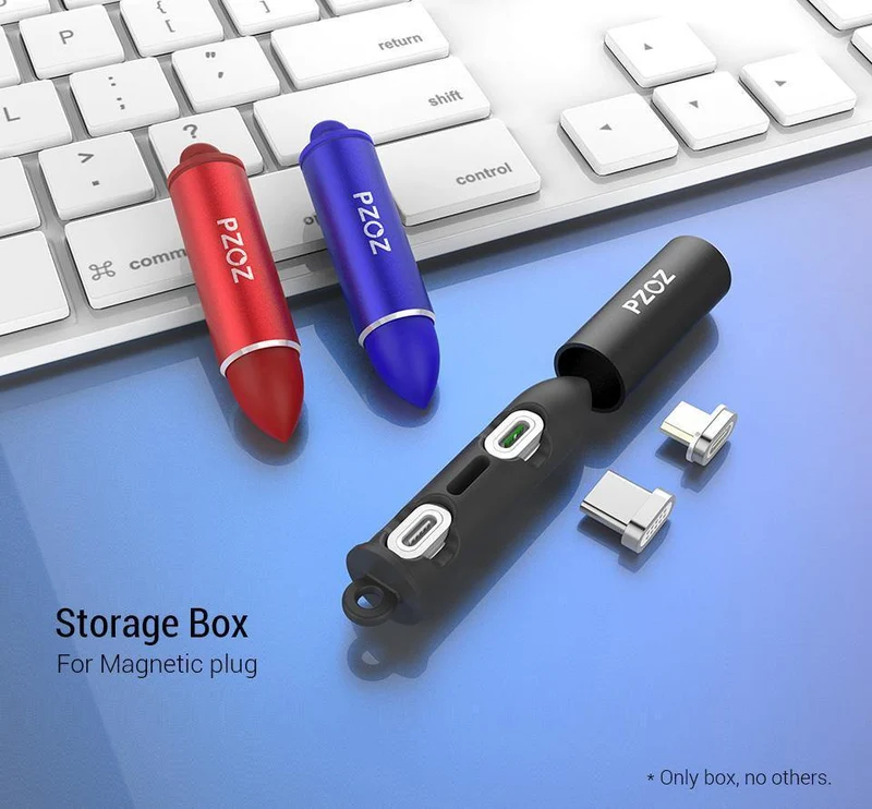 PZOZ Magnetische Kabelsteckerbox Typ C Micro USB C 8-poliger Schnellladeadapter Telefon Microusb Typ C Magnet-Ladekabelstecker