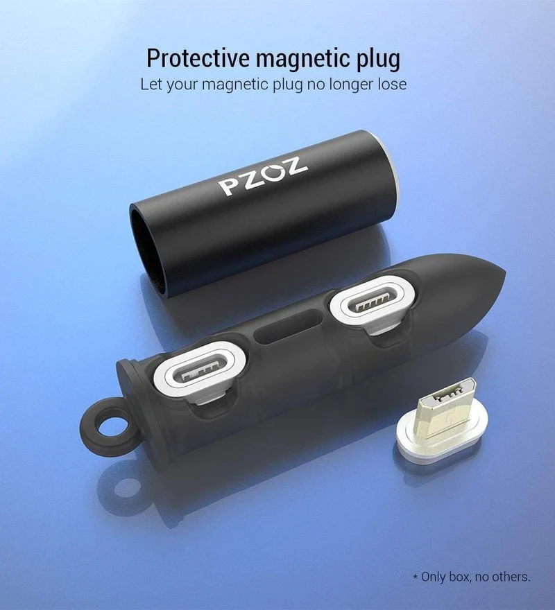 PZOZ Magnetische Kabelsteckerbox Typ C Micro USB C 8-poliger Schnellladeadapter Telefon Microusb Typ C Magnet-Ladekabelstecker
