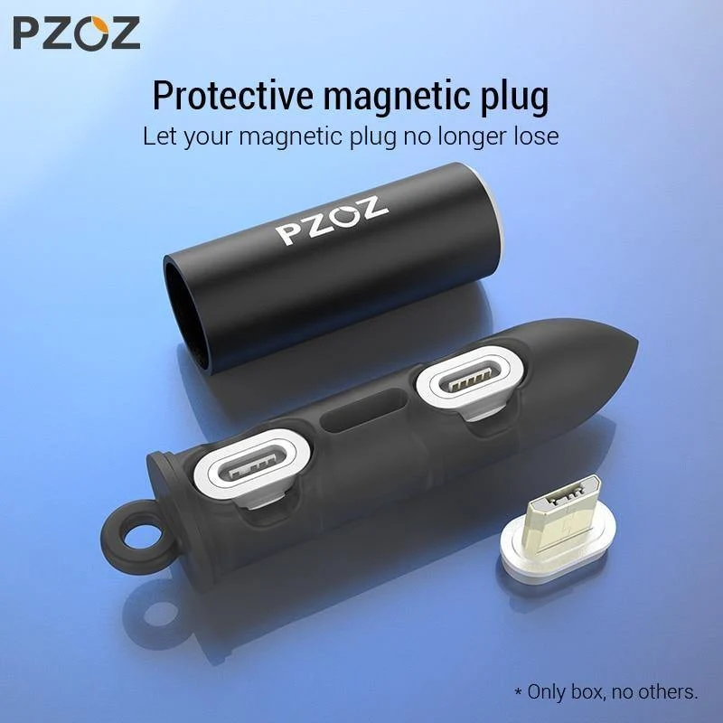 PZOZ Magnetische Kabelsteckerbox Typ C Micro USB C 8-poliger Schnellladeadapter Telefon Microusb Typ C Magnet-Ladekabelstecker