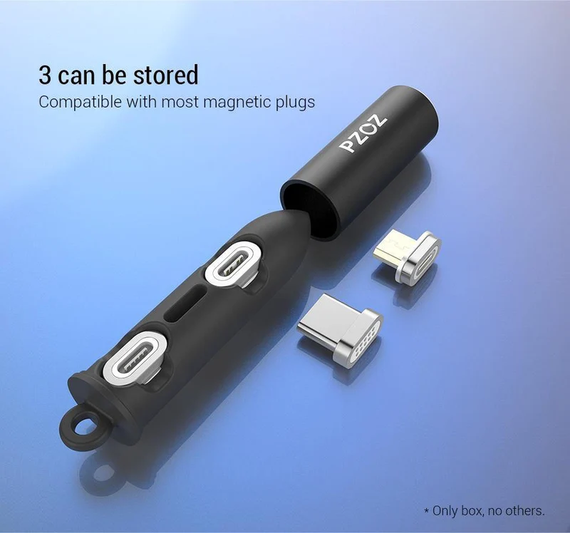 PZOZ Magnetische Kabelsteckerbox Typ C Micro USB C 8-poliger Schnellladeadapter Telefon Microusb Typ C Magnet-Ladekabelstecker