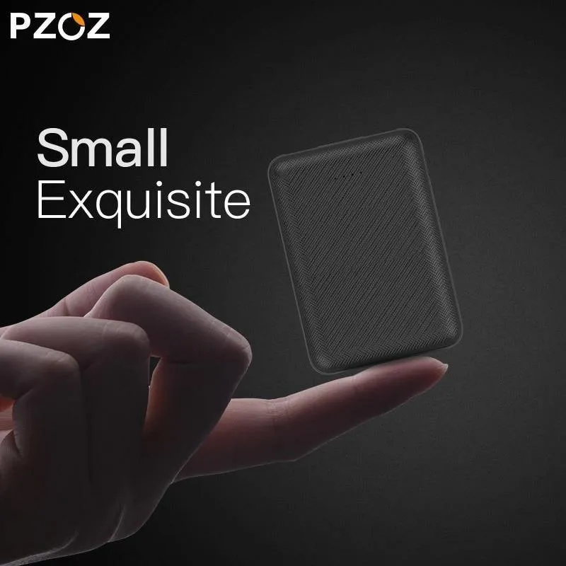 PZOZ Power Bank 10000 mAh Dual USB Handy Externer Akku Schnelles Aufladen Für iPhone X Xiaomi Tragbares Ladegerät Mini PowerBank