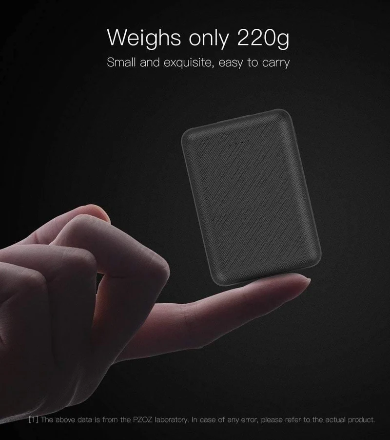 PZOZ Power Bank 10000 mAh Dual USB Handy Externer Akku Schnelles Aufladen Für iPhone X Xiaomi Tragbares Ladegerät Mini PowerBank
