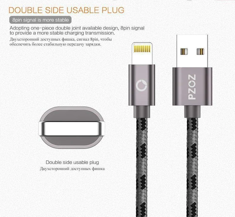 PZOZ Lightning-Kabel USB-Kabel Schnellladegerät MFI-Kabel für i6 iPhone X 8 7 6 6s Plus iPhone 5s 5se iPad Air Handykabel