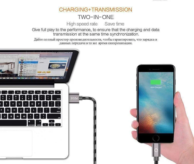 PZOZ Lightning-Kabel USB-Kabel Schnellladegerät MFI-Kabel für i6 iPhone X 8 7 6 6s Plus iPhone 5s 5se iPad Air Handykabel