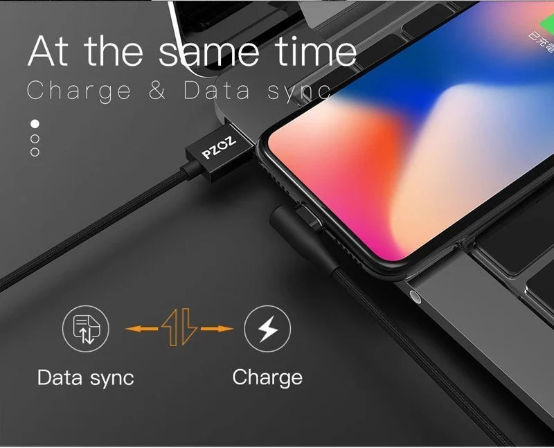 PZOZ 90-Grad-Magnetkabel für iPad 2018 iPhone Xs Max X 6 6S 7 8 Plus 5 5S SE Schnellladekabel Ladegerät Adapter Telefonkabel