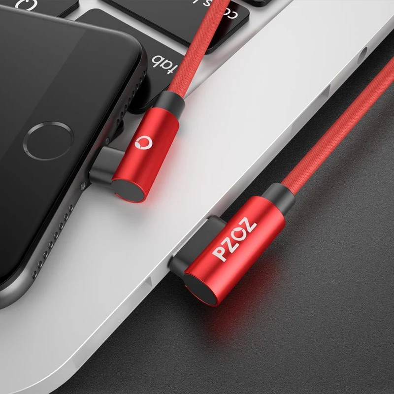PZOZ 90 Grad USB Typ C Kabel Schnellladedaten Typ C Telefon Ladekabel für Samsung Galaxy Note 8 9 S9 Huawei Mate 20 Pro