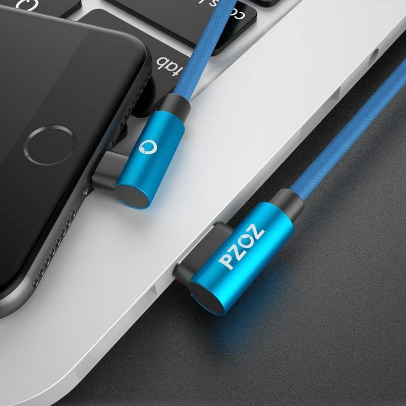 PZOZ 90 Grad USB Typ C Kabel Schnellladedaten Typ C Telefon Ladekabel für Samsung Galaxy Note 8 9 S9 Huawei Mate 20 Pro