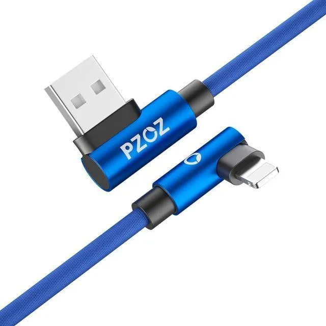 PZOZ 2M Für iPhone XS MAX Xr X 7 6 USB-Kabel 90 Grad Schnellladekabel 8-poliges Kabel Handy-Daten-Ladeadapterkabel
