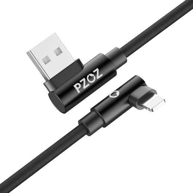 PZOZ 2M Für iPhone XS MAX Xr X 7 6 USB-Kabel 90 Grad Schnellladekabel 8-poliges Kabel Handy-Daten-Ladeadapterkabel