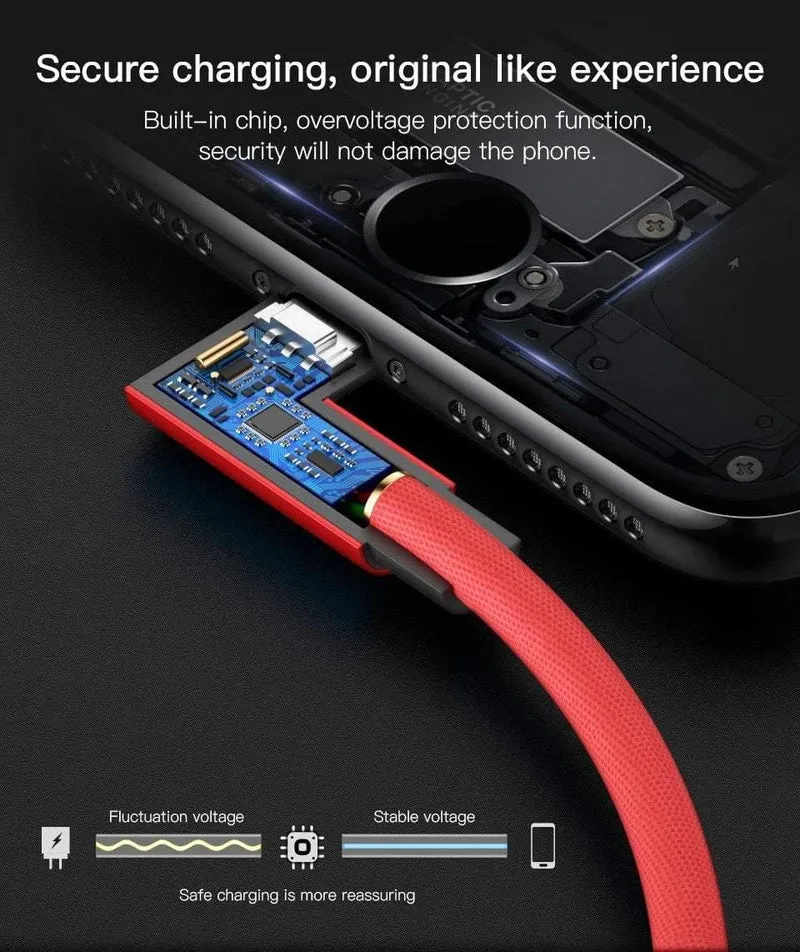 PZOZ 2M Für iPhone XS MAX Xr X 7 6 USB-Kabel 90 Grad Schnellladekabel 8-poliges Kabel Handy-Daten-Ladeadapterkabel