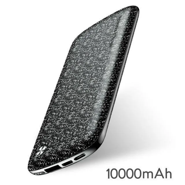 Baseus 10000mAh USB Power Bank 15mm Ultra Slim Powerbank Tragbares externes Batterieladegerät für iPhone Handy Poverbank