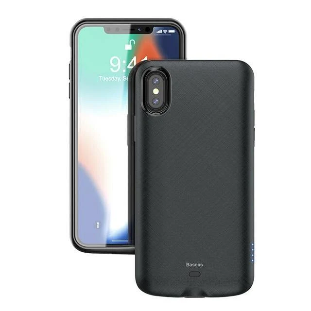 Baseus 4000mAh Akkuhülle für iPhone XS X Power Bank Ladehülle Externe Akkuladehülle für iPhone Xs XS Rückseite