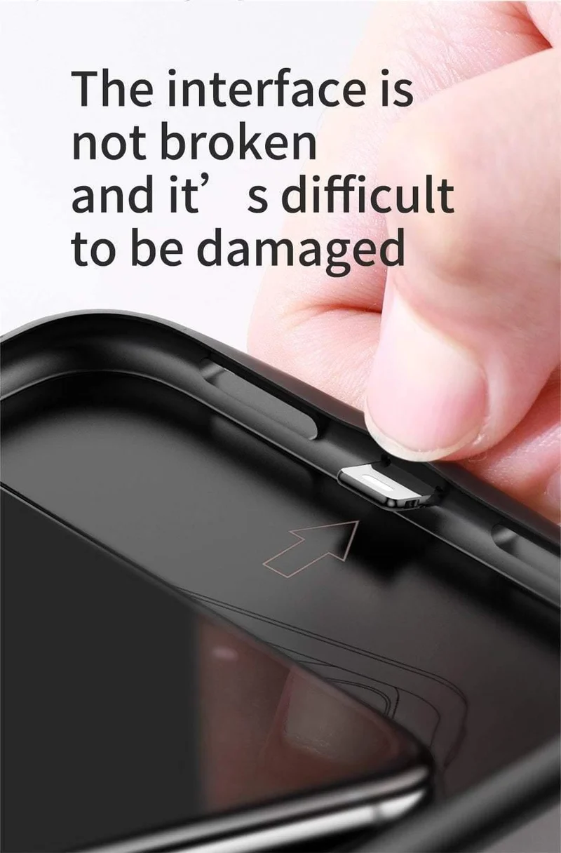 Baseus 4000mAh Akkuhülle für iPhone XS X Power Bank Ladehülle Externe Akkuladehülle für iPhone Xs XS Rückseite