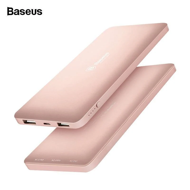 Baseus 10000mAh Dual USB Power Bank Tragbares Handy-Ladegerät Powerbank für iPhone Xiaomi Externe Batterie Poverbank